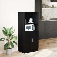 Berkfield Home Kitchen Cabinet Black 57x41.5x131.5 cm Engineered Wood