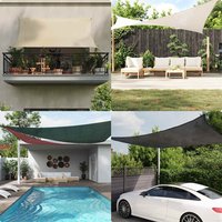 Berkfield Home Sunshade Sail 160 g/m² Triangular Sand 3.6x3.6x3.6 m HDPE in Brown
