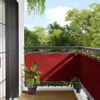 Berkfield Home Balcony Screen Red 75x800 cm 100% Polyester Oxford