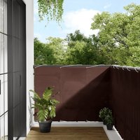 Berkfield Home Balcony Screen Brown 120x700 cm 100% Polyester Oxford