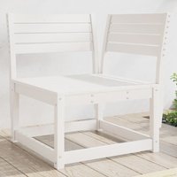 Berkfield Home Garden Sofa Corner White 73x73x78 cm Solid Wood Pine | Size: 73 x 73 x 78 cm