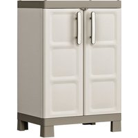 Berkfield Home Keter Low Storage Cabinet Excellence Beige & Taupe 97 cm