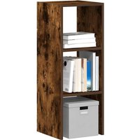 Berkfield Home Bookcase Stackable Smoked Oak 30x30x80 cm Engineered Wood in Brown | Size: 30 x 30 x 80 cm