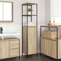 Berkfield Home Bathroom Cabinet with Shelves Sonoma Oak 36x35x165 cm in Brown | Size: 36 x 35 x 165 cm