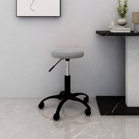 Berkfield Home Office Swivel Chair Light Grey Velvet