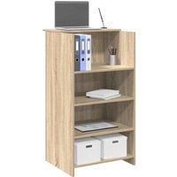 Berkfield Home Reception Desk Sonoma Oak 55x50x103.5 cm Engineered Wood in Brown