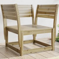 Berkfield Home Garden Chair Impregnated Wood Pine in Brown