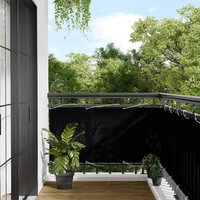 Berkfield Home Balcony Screen Black 75x700 cm 100% Polyester Oxford