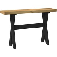 Berkfield Home Console Table NOAIN X-Shaped Legs 120x30x75 cm Solid Wood Pine in Brown | Size: 120 x 30 x 75 cm