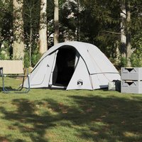 Berkfield Home Camping Tent Cabin 4-Person White Blackout Fabric Waterproof