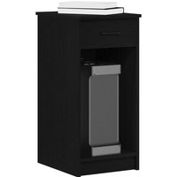 Berkfield Home Computer Tower Stand with Drawer Black 35x45x77 cm | Size: 35 x 45 x 77 cm