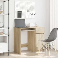 Berkfield Home Desk Sonoma Oak 86x49x76 cm Engineered Wood in Brown | Size: 86 x 49 x 76 cm