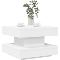 Berkfield Home Coffee Table 360-Degree Rotatable White 50x50x34.5 cm