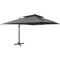 Berkfield Home Cantilever Garden Parasol with Double Top Anthracite 400x300 cm