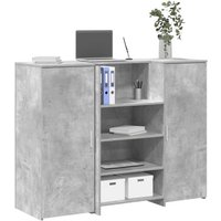 Berkfield Home Reception Desk Concrete Grey 135x50x103.5 cm Engineered Wood