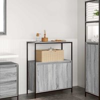 Berkfield Home Bathroom Cabinet with Shelves Grey Sonoma 76.5x35x95 cm