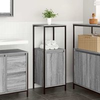 Berkfield Home Bathroom Cabinet with Shelves Grey Sonoma 36x35x95 cm | Size: 36 x 35 x 95 cm
