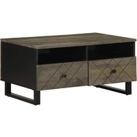 Berkfield Home Coffee Table Black 80x54x40 cm Solid Wood Mango | Size: 80 x 54 x 40 cm