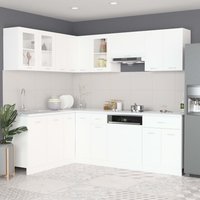 Berkfield Home 11 Piece Kitchen Cabinet Set Lyon White Engineered Wood