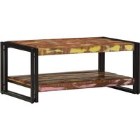 Berkfield Home Coffee Table Multicolour 90x50x38 cm Solid Wood Reclaimed | Size: 90 x 50 x 38 cm