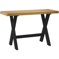 Berkfield Home Desk NOAIN X-Shaped Legs 120x50x75 cm Solid Wood Pine in Brown | Size: 120 x 50 x 75 cm