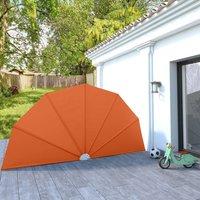 Berkfield Home Collapsible Terrace Side Awning Terracotta 200 cm in Brown