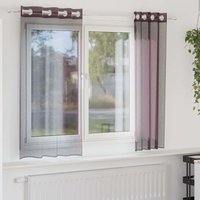 Berkfield Home Voile Curtains with Grommets 2 pcs Purple 140x140 cm