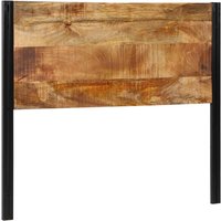Berkfield Home Headboard 120 cm Solid Wood Mango & Iron in Brown