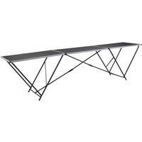 Berkfield Home Folding Pasting Table MDF & Aluminium 300x60x78 cm in Black | Size: 300 x 60 x 78 cm