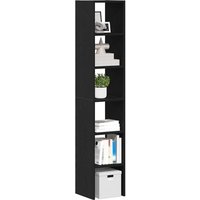 Berkfield Home Bookcases 2 pcs Stackable Black Oak 30x30x80 cm Engineered Wood | Size: 30 x 30 x 80 cm