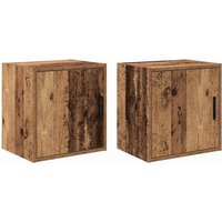 Berkfield Home Garage Wall Cabinets 2 pcs Old Wood Engineered Wood in Brown