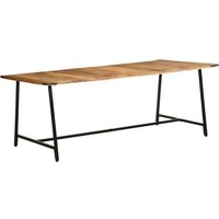 Berkfield Home Dining Table 200x100x75 cm Solid Wood Mango in Brown | Size: 200 x 100 x 75 cm