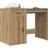 Berkfield Home Desk Artisan Oak 100x49x75 cm Engineered Wood in Brown | Size: 100 x 49 x 75 cm