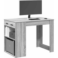 Berkfield Home Desk with Drawer & Shelf Grey Sonoma 102x62x77.5 cm Engineered Wood