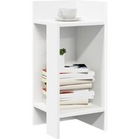 Berkfield Home Side Tables 2 pcs with Shelf White 25.5x27x60 cm