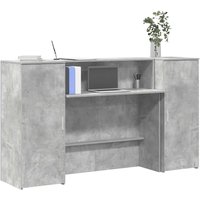 Berkfield Home Reception Desk Concrete Grey 180x50x103.5 cm Engineered Wood