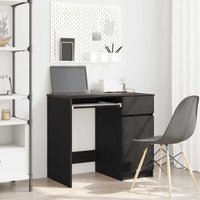 Berkfield Home Desk Black Oak 86x49x76 cm Engineered Wood | Size: 86 x 49 x 76 cm