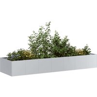 Berkfield Home Planter 280x80x40 cm Galvanised Steel | Size: 280 x 80 x 40 cm