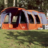 Berkfield Home Family Tent Tunnel 8-Person Grey Waterproof