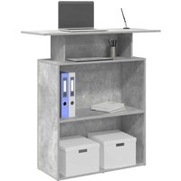 Berkfield Home Reception Desk Concrete Grey 100x40x104 cm Engineered Wood | Size: 100 x 40 x 104 cm