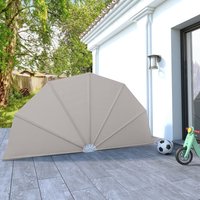 Berkfield Home Collapsible Terrace Side Awning Cream 160 cm