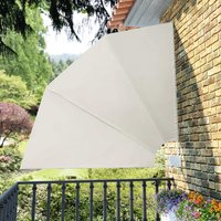 Berkfield Home Collapsible Balcony Side Awning Cream 210x210 cm