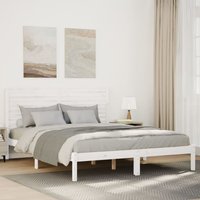 Berkfield Home Extra Long Bed Frame without Mattress White 140x220 cm Solid Wood