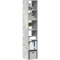 Berkfield Home Bookcases 2 pcs Stackable Concrete Grey 30x30x80 cm Engineered Wood | Size: 30 x 30 x 80 cm