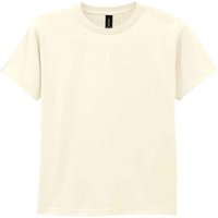 Gildan Plain Cotton Heavy T-Shirt in Off-White | Size: 12-13 Years