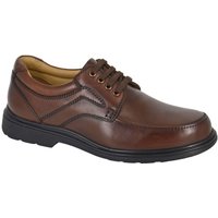 Roamers Men's Leather Formal Shoes in Brown | Size: 10