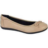 Cipriata Women's Eria Leather Ballerina Flats in Taupe | Size: 7