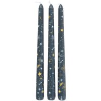 Something Different Starry Night Taper Candle (Pack of 3) in Dark Blue