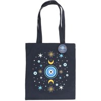 Something Different Women's All Seeing Eye Polycotton Tote Bag in Black