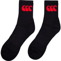 Canterbury Men's Logo Crew Socks in Black | Size: 11-13
